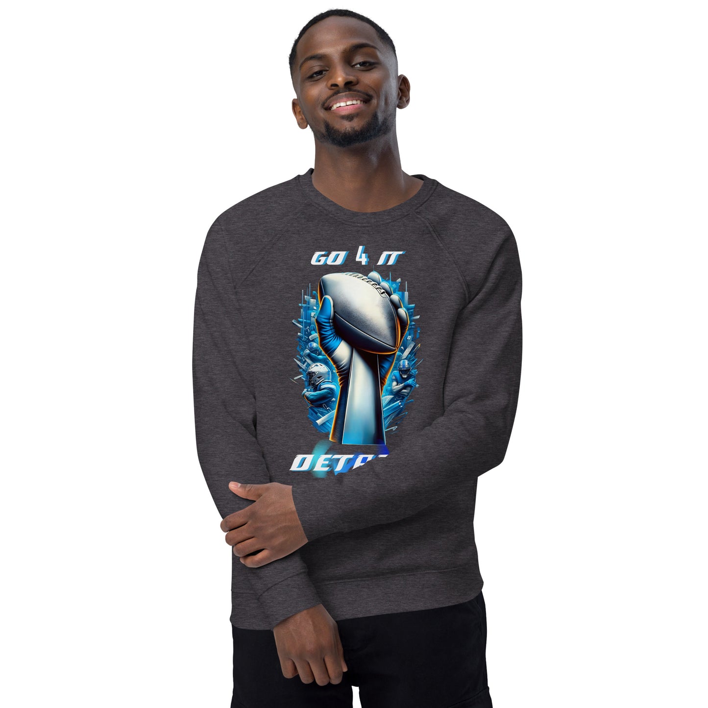 Original - Detroit Unisex organic raglan sweatshirt