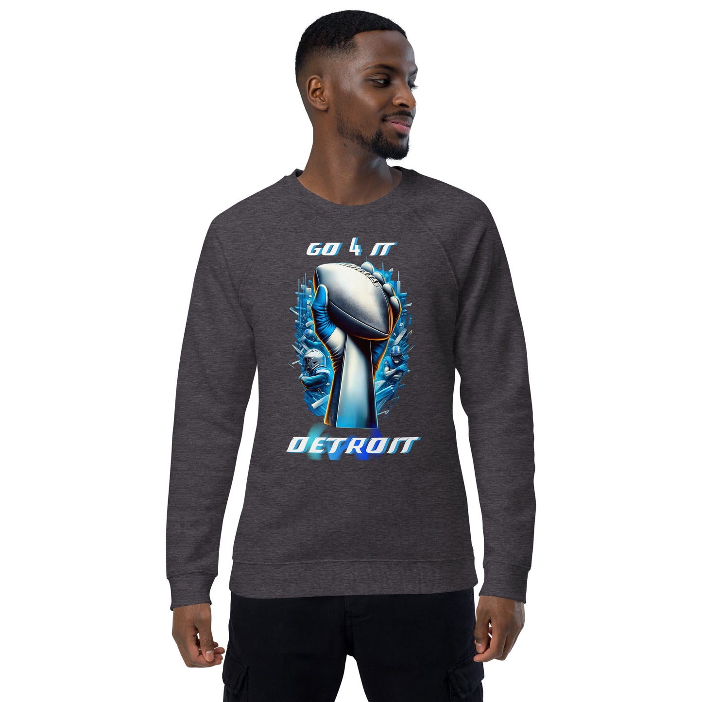 Original - Detroit Unisex organic raglan sweatshirt