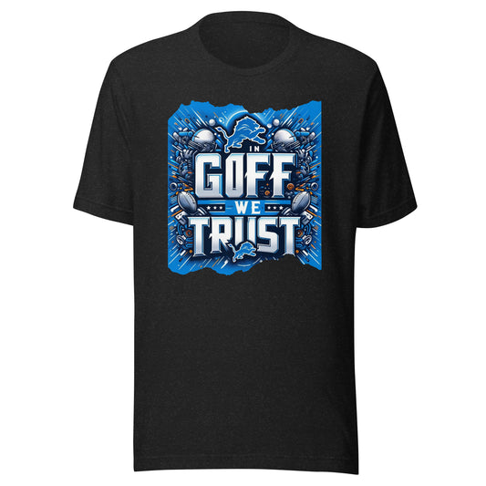 In Goff We Trust' - The Ultimate Lions Quarterback Tribute Tee